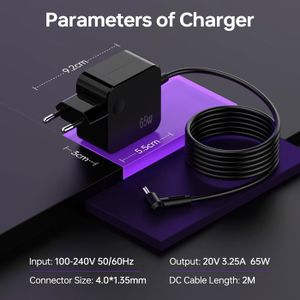 Chargeur ASUS pour Portable - Compatible VivoBook 14, 15, S14, S15, Zenbook 13, X409F, X509U, X512, X540, X553M, UX305, 19V 2.37A - Informatique