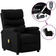 48250Haut de gamme® Fauteuil Relax électrique - Fauteuil de massage pour Salon ou Chambre à coucher - Noir Similicuir-0