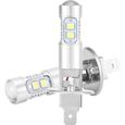 Fafeicy Phare à LED 2x H1 6000K Super Blanc 100W LED Kit d'ampoules de Phare Feu de Brouillard de Voiture-0