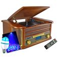 Chaîne Hifi INOVALLEY RETRO29-E vinyle style rétro Bluetooth, CD, K7 Audio, FM, USB + télécommande, Ampoule Culot E27 DIAMS LED-0