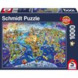 Puzzle - SCHMIDT SPIELE - Découvre notre monde - 1000 pièces - Voyage et cartes - Mixte-0