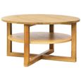 Vidaxl Table Basse 75 X 40 Cm Bois De Chene Massif Achat Vente