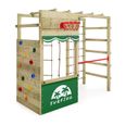 Aire de jeux Portique bois Smart Action WICKEY - Échafaudage grimpant avec mur d'escalade & accessoires de jeux-0