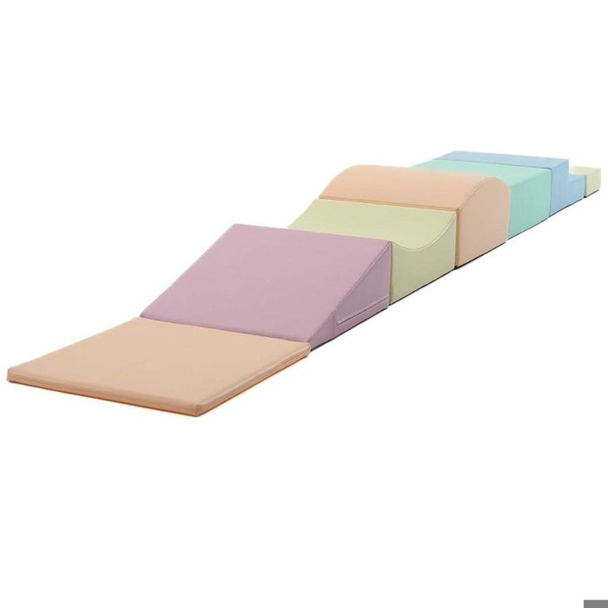 Jeux De Motricité Bébé IGLU - 3 Blocs Mousse Géants Pastel (marche, Toboggan, Rectangle)