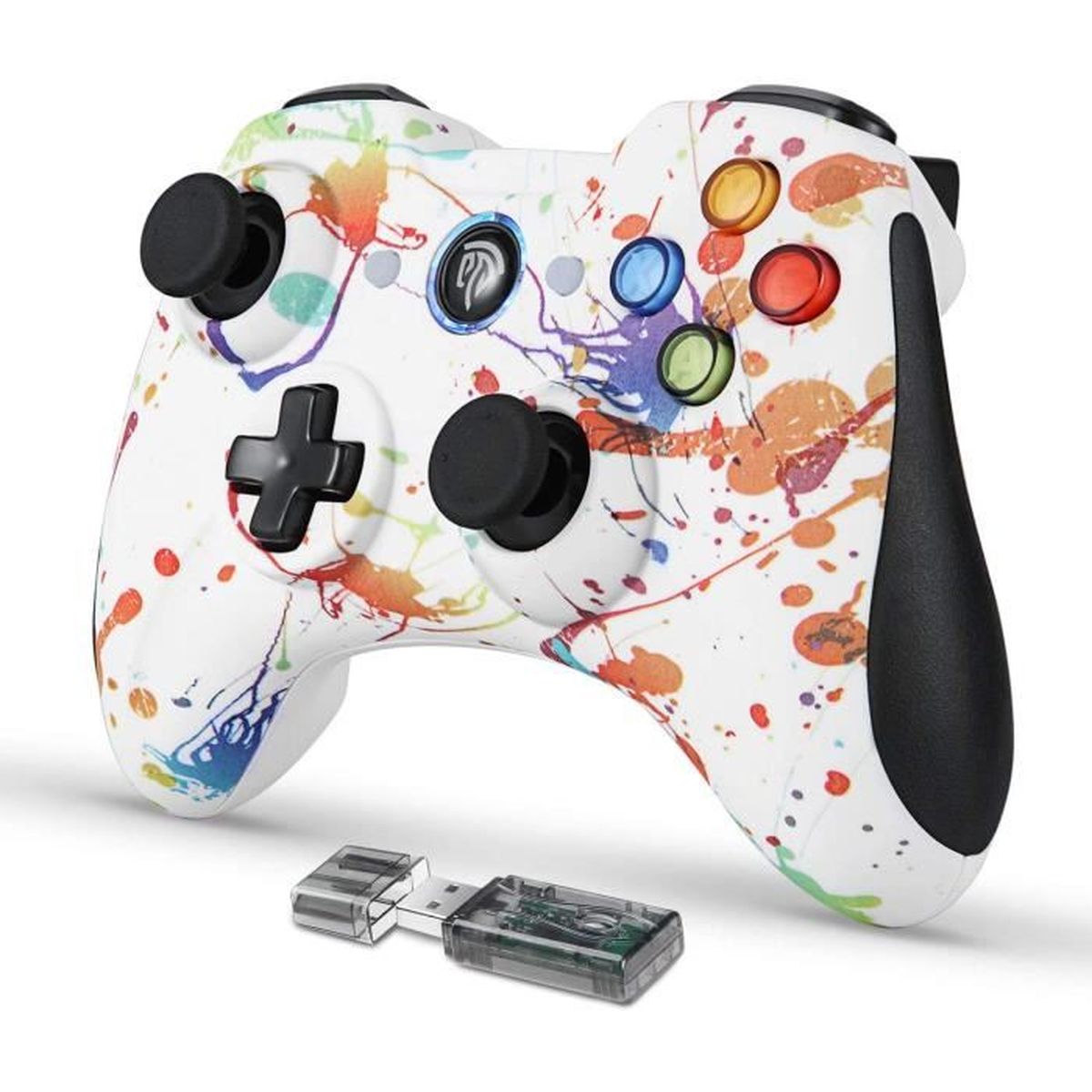 Easysmx Manette Pc Sans Fil 24g Manette De Jeu Rechargeable Manette Ps3 Avec Double Vibrations 8h Dautonomie Pour Pc Ps3 Blan - Cdiscount Informatique