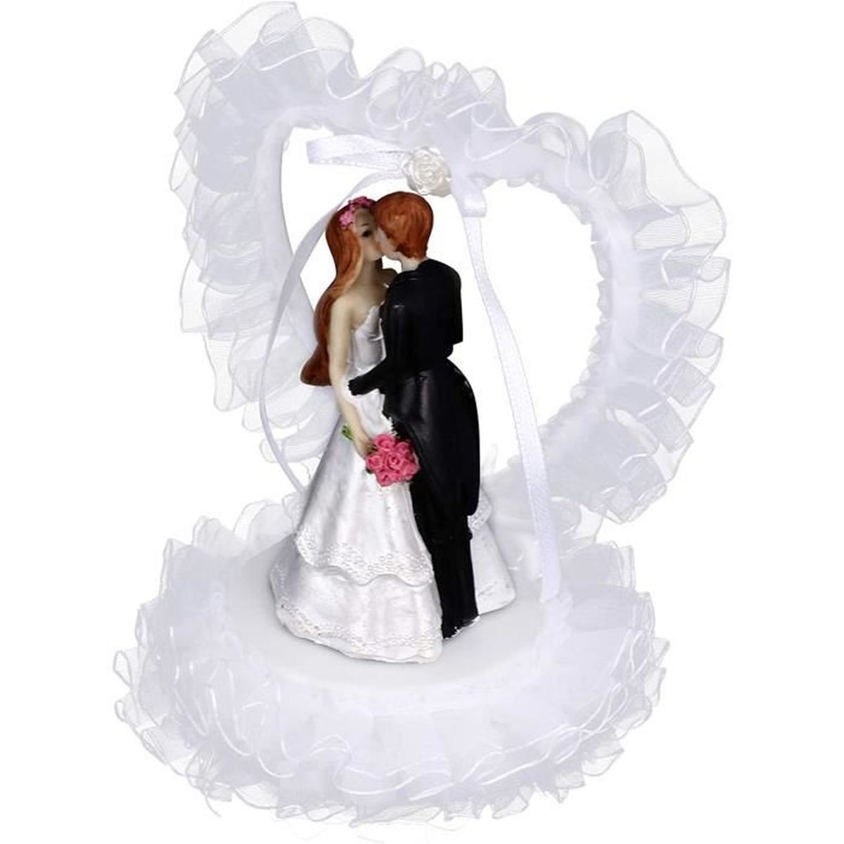 Mariés Pour Gâteau Figurine Mariés - Marié à Ski Qui Porte La Mariée