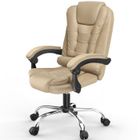 Chaise de bureau ergonomique - Rattantree Fauteuil de bureau - Hauteur réglable - Pivotante Double Rembourrage Epais - Brown