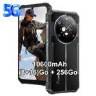 FOSSiBOT F109 5G Smartphone Robuste 24Go + 256Go 6,75" 10600mAh 50MP Android 14 IP68 Antichoc Téléphone GPS Dual SIM, Bleu