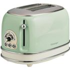 Grille-pain Vintage Ariete - 2 tranches - Vert - Fonction dégivrage - Plateau ramasse-miettes coulissant