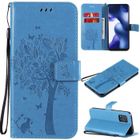 FRANCIS-R Flip Etui Xiaomi Mi 10 Lite 5G (6.57") Téléphone Housse de Protection, Gaufrage PU Cuir Antichoc Housse Xiaomi Mi 10 Lite 5G -Bleu