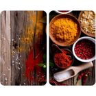 Protection plaque de cuisson - WENKO - Epices - Verre trempé - Lot de 2 - 30x52 cm