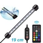 MAXLABER Lampe Aquarium LED, RGB avec télécommande sans fil Étanche LED Lumière Aquarium D'éclairage, 18cm