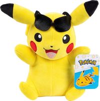 Peluche Pokémon Pikachu de 20,3 cm avec lunettes de soleil, jouet en peluche mignon et doux, excellent cadeau pour les enfants à