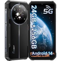 FOSSiBOT F109 5G Smartphone Robuste 24Go + 256Go 6,75" 10600mAh 50MP Android 14 IP68 Antichoc Téléphone GPS Dual SIM, Bleu