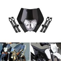 Lampe de moto, motocross pièces de modification universelles phare projecteur 12V (noir)