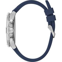 Montre Guess Homme GW0211G1 en acier inoxydable avec bracelet en silicone bleu