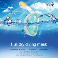 Masque de plongée section de pliage, Masque Plongee Seaview pour Adultes et Enfants, S/M, Vert