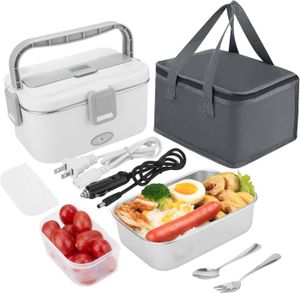 Boîte Chauffante Lunch Box Électrique - ZGEER - Modèle 220V - Acier Inoxydable - 1,2L - Portable - Maison