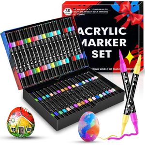 Eglyenlky Lot De 36 Marqueurs De Coloriage à Double Pointe, Stylos