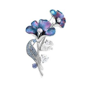Femmes Bijoux Grace Orchidée Fleur Brillant Cristal Broche Breastpin Broches Cadeau