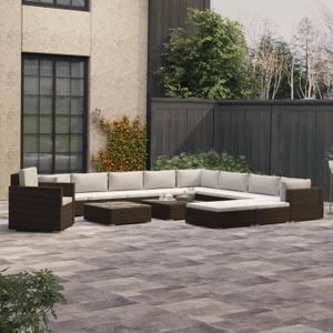 tectake salon de jardin modene en resine tressee 1 canape avec rangement 2 fauteuils 2 tabourets encastrables 1 table gris housse cdiscount jardin