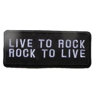 Rock and roll patch, bannière brodée Rock N Roll, écusson thermocollant rock  pour veste, patch personnalisable 12 cm -  France