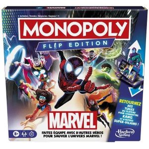 JEU SOCIÉTÉ - PLATEAU Monopoly Flip Edition : Marvel, Jeux de société, D
