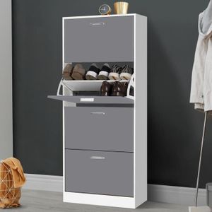 Meuble A Chaussure 4 Portes Achat Vente Pas Cher