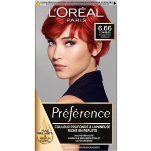 cheveux rouge cerise foncé