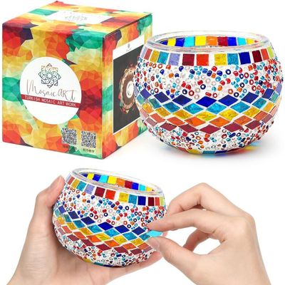 Kit Mosaïque Bricolage Porte-Bougie - Loisirs Créatifs Adultes & Enfants - Activité Manuelle Relaxante - Idée Cadeau Anniversaire Saint-Valentin Noël Activité Manuelle Enfants Adultes Kit Mosaïque Bricolage Porte-Bougie - Loisirs Créatifs Adultes & Enfants - Activité Manuelle Relaxante - Idée Cadeau Anniversaire Saint-Valentin Noël Activité Manuelle Enfants Adultes