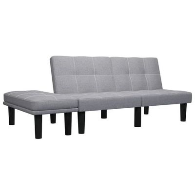Eto Canape Convertible A 2 Places Gris Clair Tissu Achat Vente