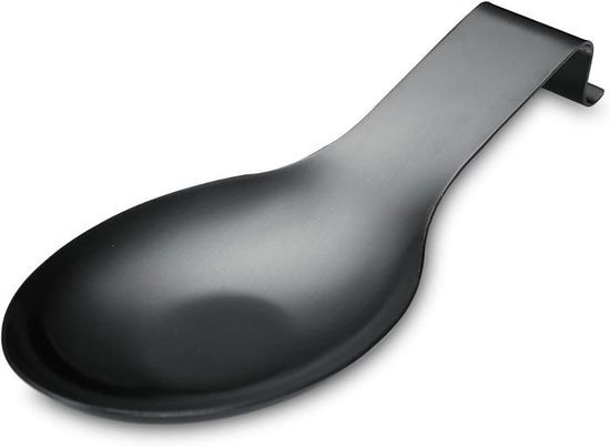 Repose-cuillère En Acier Inoxydable Finition Brossée - 25x9.5 Cm, Support Pour Louche, Spatule, Ustensiles De Cuisine