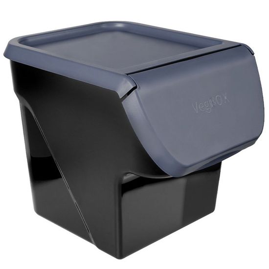 Koala Seau à Bouteille En Cristal SAN - Noir Avec Couvercle Bordeaux - Design Moderne