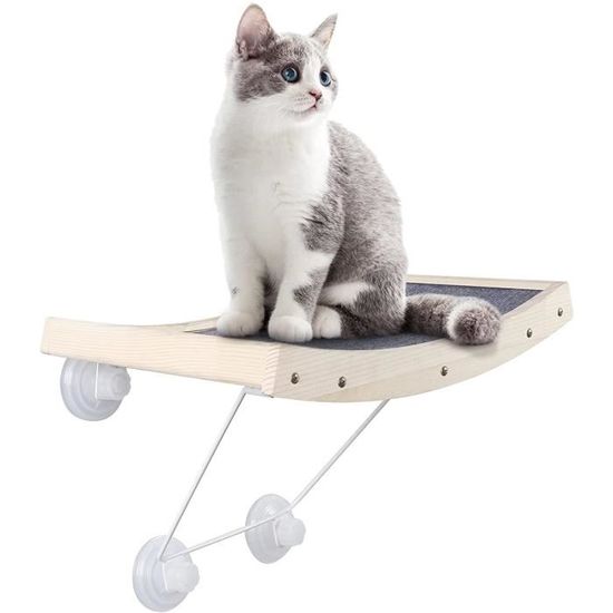 Hamac Pour Chat Fenêtre - 52x30 Cm, 4 Ventouses Puissantes, Support 20 Kg, Housse Réversible été/hiver - 7