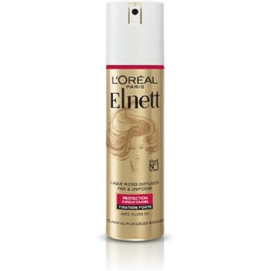 L’Oréal Paris Elnett Haarspray Für Coloriertes Haar – 3 X 400 Ml, Starker Halt Mit UV-Schutz