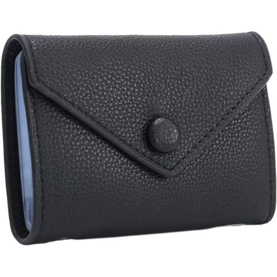 Acheter HUMERPAUL en cuir véritable RFID bloquant hommes portefeuille porte-monnaie porte-carte chaîne mince à deux volets portefeuille