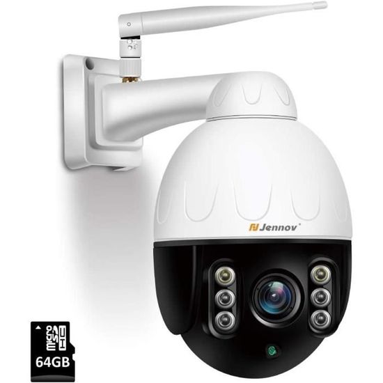 5.0MP PTZ Caméra Surveillance Extérieure WiFi de Sécurité, Dôme Caméra IP sans Fil 360 ° avec 5X Zoom Optique, Audio Bidirecti[76]