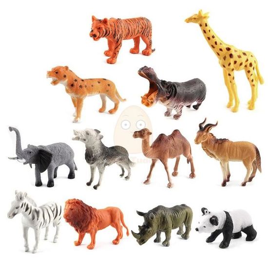 Tapis de jeu animaux pour enfants, modèles Jungle Zoo, Panda, Lion, tigre, girafe, Collection, carte en tissu, ens AGRAFE -