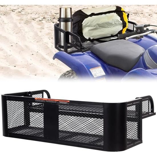 Panier De Toit Métallique COSTWAY Pour SUV/VTT – 2 Niveaux, Grand Rangement (104x67x34.5 Cm), Noir – Pratique Et Robuste