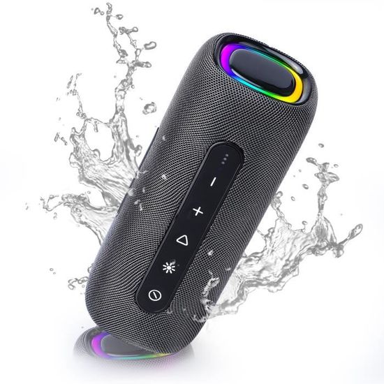 Systeme d''enceintes sans fil puissantes avec Bluetooth et eclairage RGB