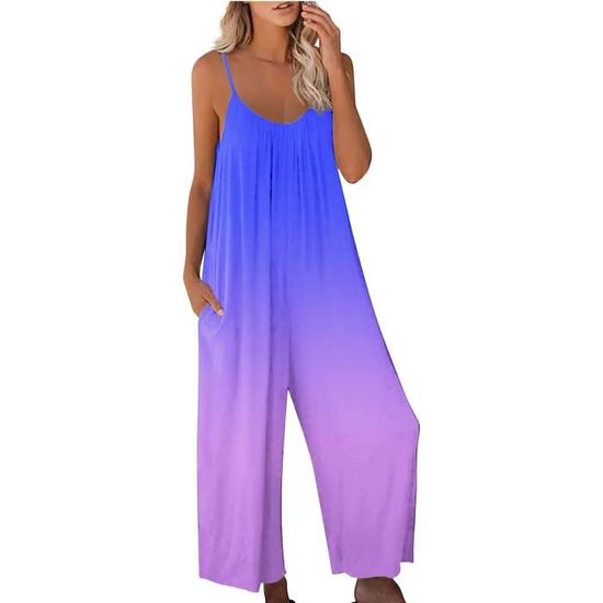 Combinaison Sarouel D'été Colorée Neuve - Taille Unique Du S Au XL, 100% Coton, Motif Floral - Parfaite Pour Les Vacances