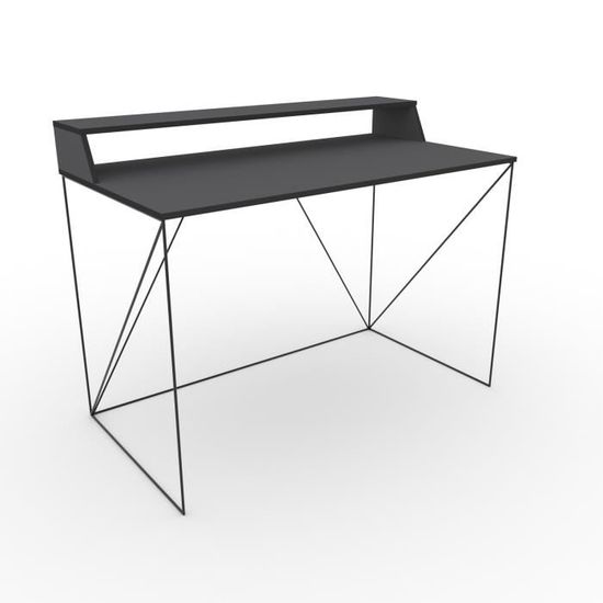 Bureau Structure Metallique Noir 120x63x89cm Achat Vente Bureau Bureau Structure Metallique Cdiscount