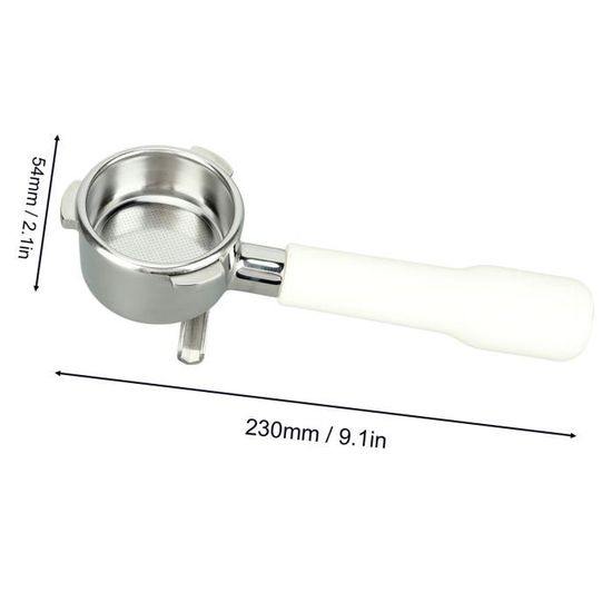Porte-filtre 54mm Double Dose En Inox – Compatible Breville, De'Longhi, Rancilio | Panier à Café Réutilisable 18-20g | Sans Pression