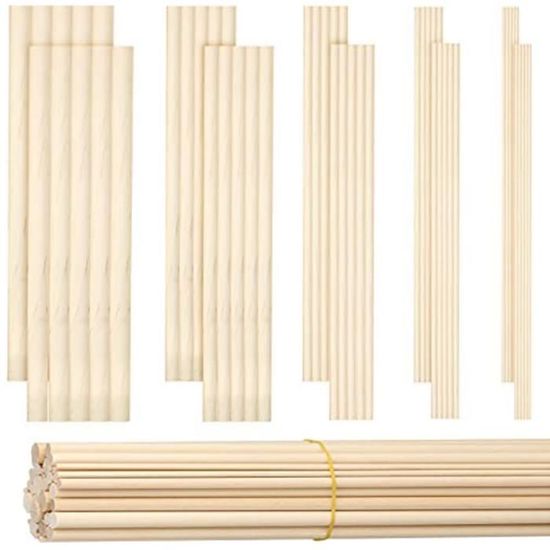 50 Tiges En Bois Carrées 5x5x300 Mm - Bois De Paulownia, Pour Bricolage, Modélisme, Projets Créatifs