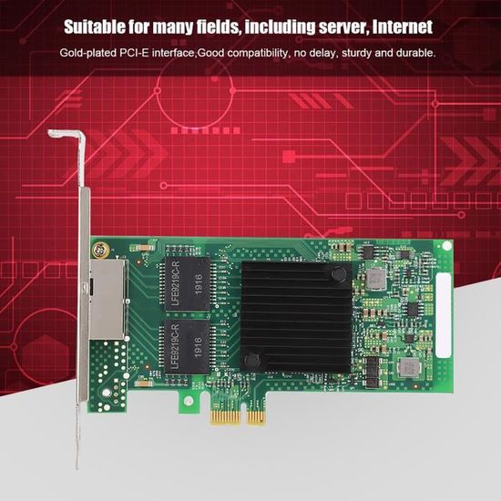 Carte Réseau Intel 10 Gigabit Ethernet – PCIe X4 – 2 Ports RJ45 (AQC107/ASM1182) – NEUVE