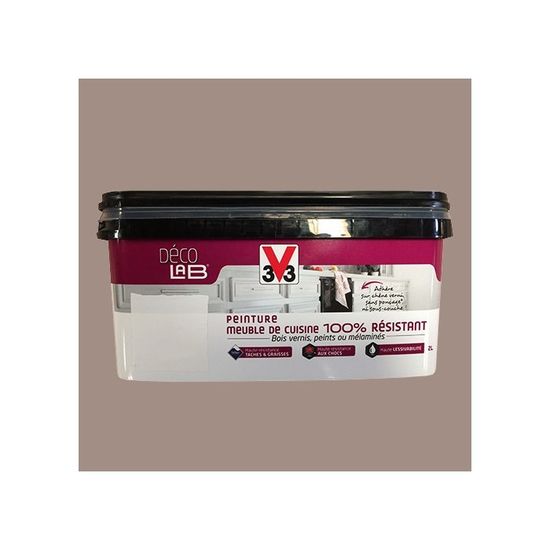 Peinture V33 Deco Lab Meuble De Cuisine 100 Resistant 2l Humus