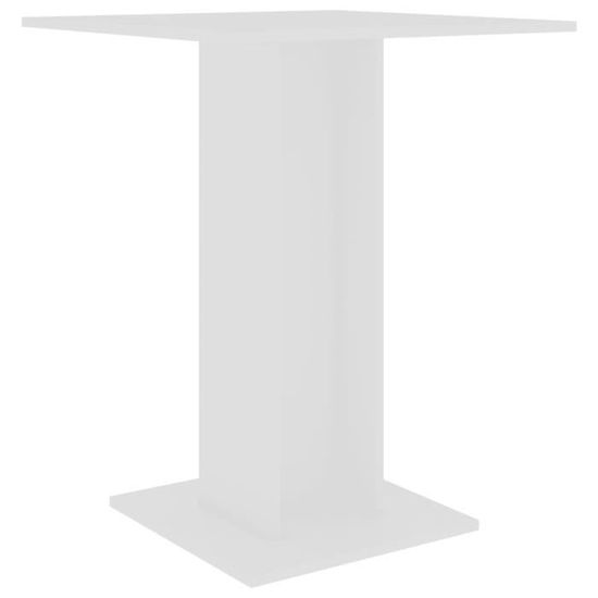 vidaXL Table de bistro Blanc 60x60x75 cm Aggloméré 802102