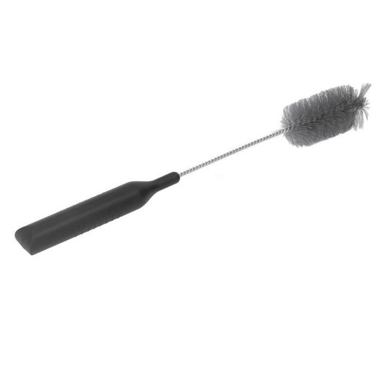 Brosse De Nettoyage Pour Paille Et Biberon En Silicone - Lot De 2, Longueur 24 Cm, Gris Foncé