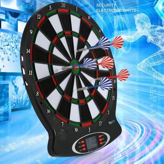 Jeu De Fléchettes Électronique - Cible LED Pour 8 Joueurs, 27 Jeux, 12 Fléchettes