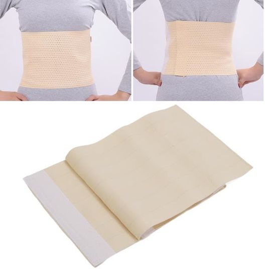 MEMOFYND Ceinture Abdominale Soutien Grossesse Marron – 115 Cm Réglable – Soulage Dos & Prévenir Vergetures
